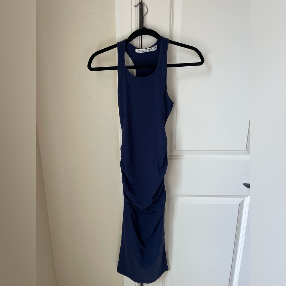 Michael Stars navy racerback midi dress, XS petite